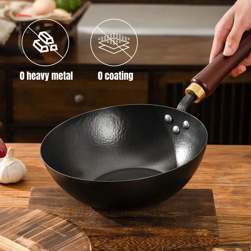 🔥 50% Rabatt! 🔥 Authentisches Wok-Erlebnis wie beim Profi! – Handgefertigter, gehämmerter Gusseisen-Wok ohne Beschichtung – mit Deckel für vielseitiges Kochen – speichert Hitze optimal & wird mit der Zeit immer besser 🍳