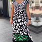 Lässiges bedrucktes Kurzarmkleid