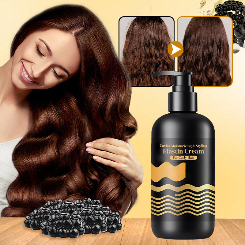 💯 The curly hair saviour 💥Caviar Moisturizing & Styling Elastin Cream for Curly Hair
