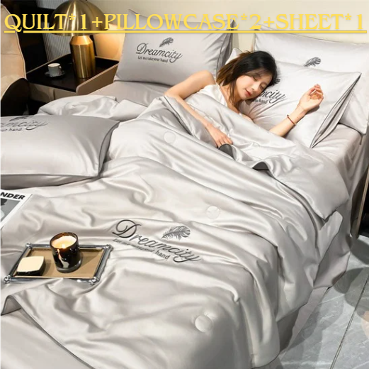 Enjoy a cool summer🛏️ Summer Simple Ice Silk Quilt❄️