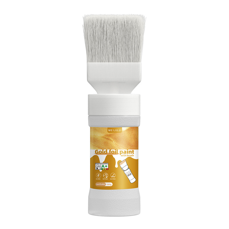 🖌️ Wasserbasierte Metallic-Silber-Farbe – Deckend, schnell trocknend & mit integriertem Pinsel – Ideal für kreative Projekte & Deko ✨