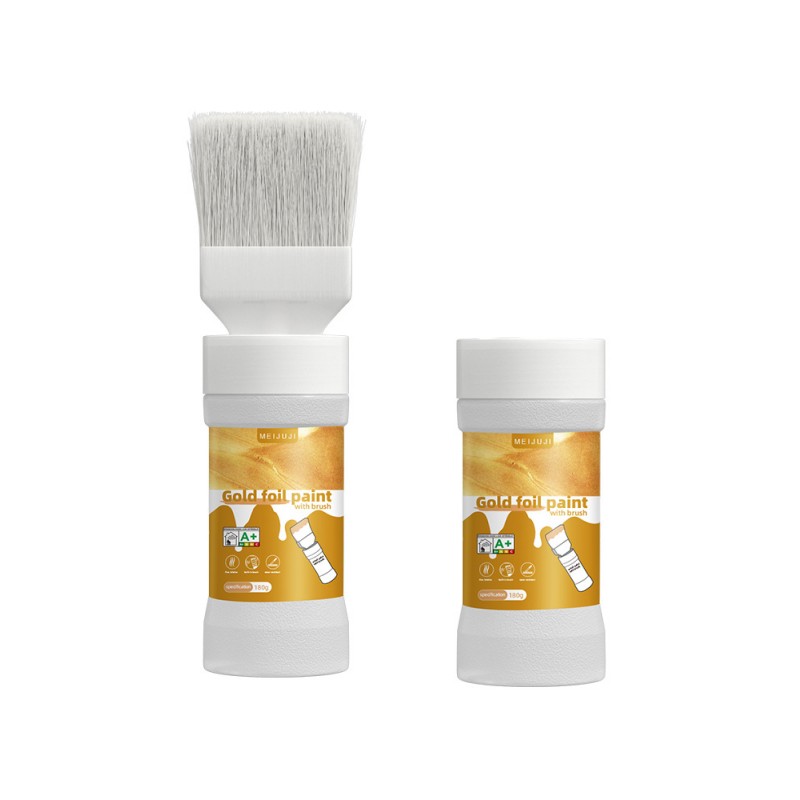 🖌️ Wasserbasierte Metallic-Silber-Farbe – Deckend, schnell trocknend & mit integriertem Pinsel – Ideal für kreative Projekte & Deko ✨