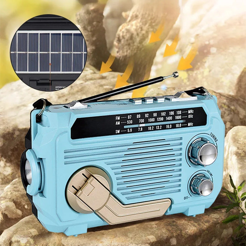 🔥50% RABATT auf ausgewählte Produkte 🎉🔥Tragbares Multifunktionsradio mit Handkurbel und Taschenlampe