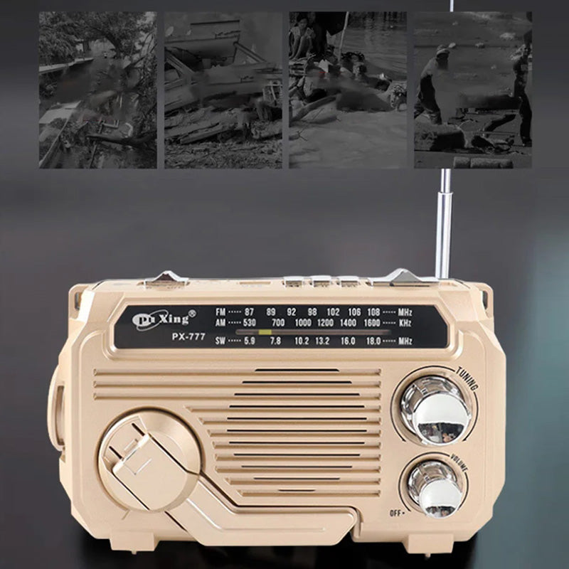 🔥50% RABATT auf ausgewählte Produkte 🎉🔥Tragbares Multifunktionsradio mit Handkurbel und Taschenlampe