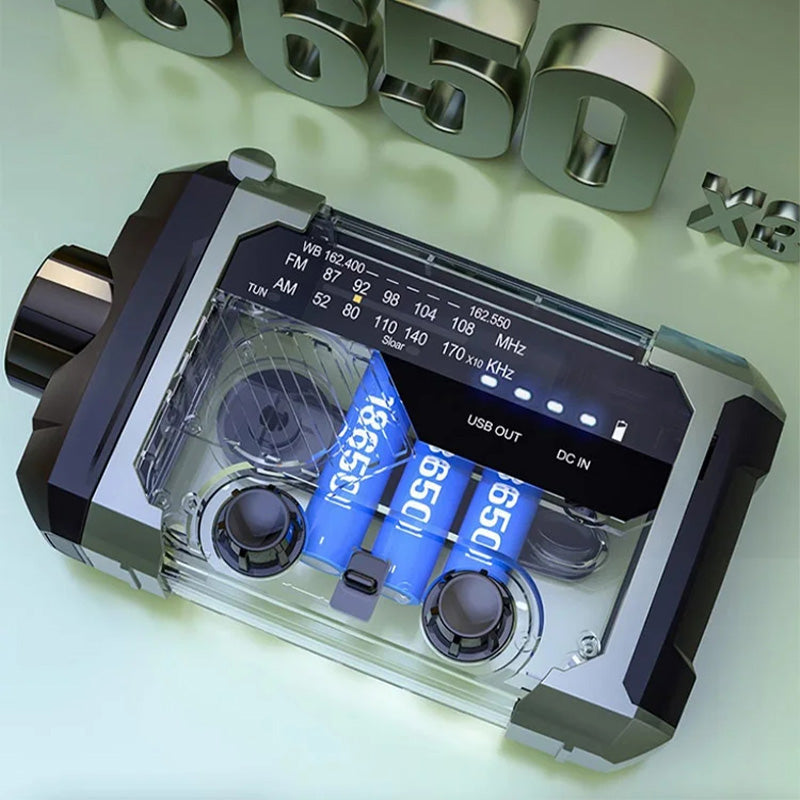 🔥50% RABATT auf ausgewählte Produkte 🎉🔥Tragbares Multifunktionsradio mit Handkurbel und Taschenlampe