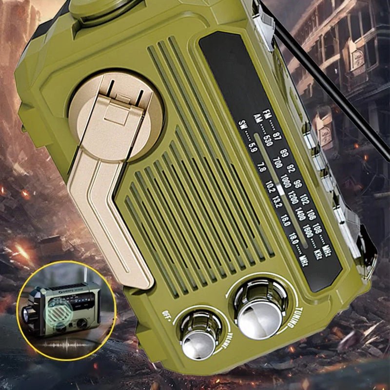 🔥50% RABATT auf ausgewählte Produkte 🎉🔥Tragbares Multifunktionsradio mit Handkurbel und Taschenlampe