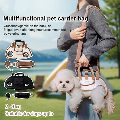 🐶Heißer Verkauf🎒 Tragbare, atmungsaktive 2-in-1-Haustiertragetasche – Tragetuch Rucksack | Überall und jederzeit!