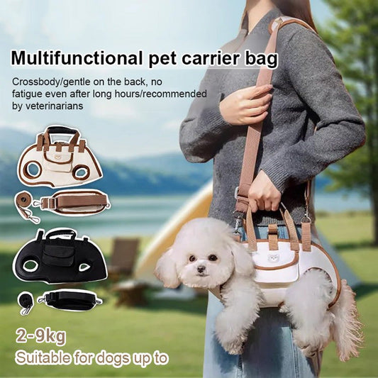 🐶Heißer Verkauf🎒 Tragbare, atmungsaktive 2-in-1-Haustiertragetasche – Tragetuch Rucksack | Überall und jederzeit!