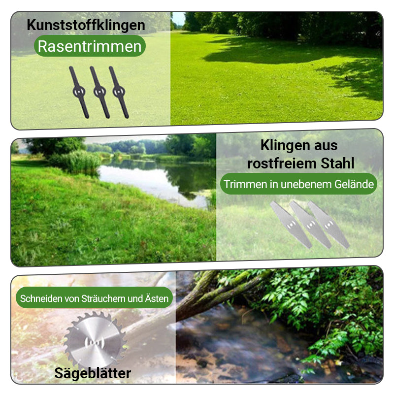 🔥50% RABATT! 💥🌿 1500-W-Elektro-Rasentrimmer – verstellbar und mit mehreren Messern für Gärten, Rasenflächen und Felder