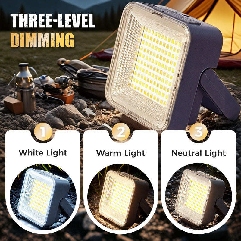 🌙 Nie ohne Licht im Dunkeln! – Tragbare, wasserdichte Solar-Campinglampe – solarbetrieben, robust & immer einsatzbereit – perfekt für Camping & Outdoor 🔦✨