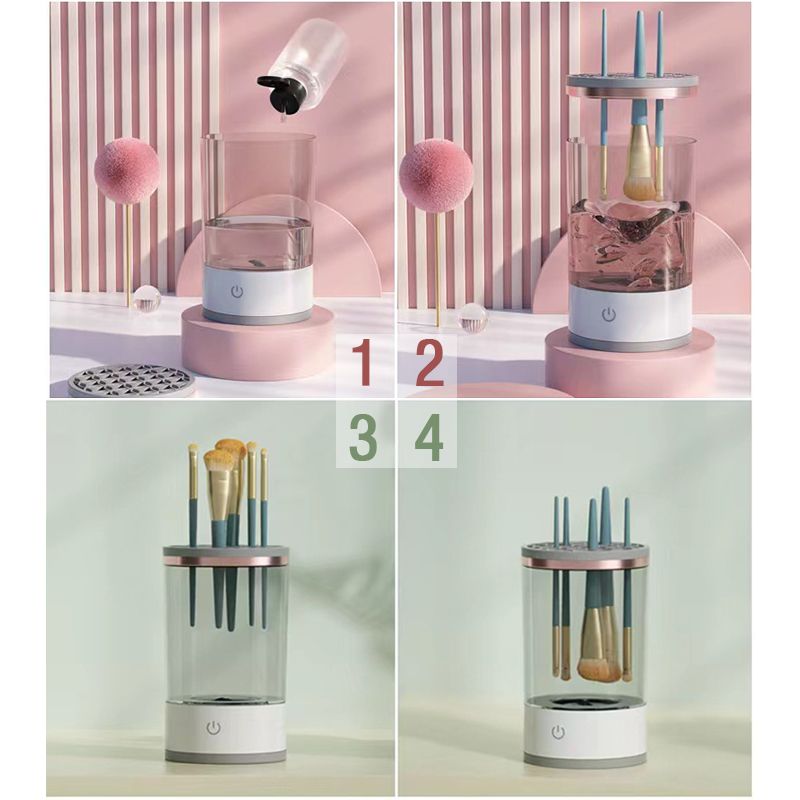 💖 50% RABATT! ✨ AUTOMATISCHER MAKE-UP-PINSELREINIGER - Tiefenreinigung in 3 Minuten, kompakt & tragbar für Reisen, USB-Aufladung mit leisem Betrieb 🌸🚿
