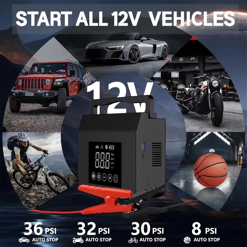 Portable Car Jump Starter with Air Compressor