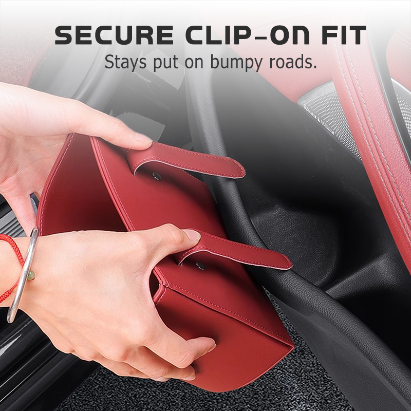 🥳HEISSER VERKAUF 2026🥳💞ÜBER 50.000 VERKAUFT!🚗🧺Getränkehalter aus Leder für die Autotür – Breite Öffnung, Getränke und Handy sind leicht zu erreichen. Sicherer Halt durch Clip-Befestigung. PU-Leder, robust und stilvoll. 🛡️✨