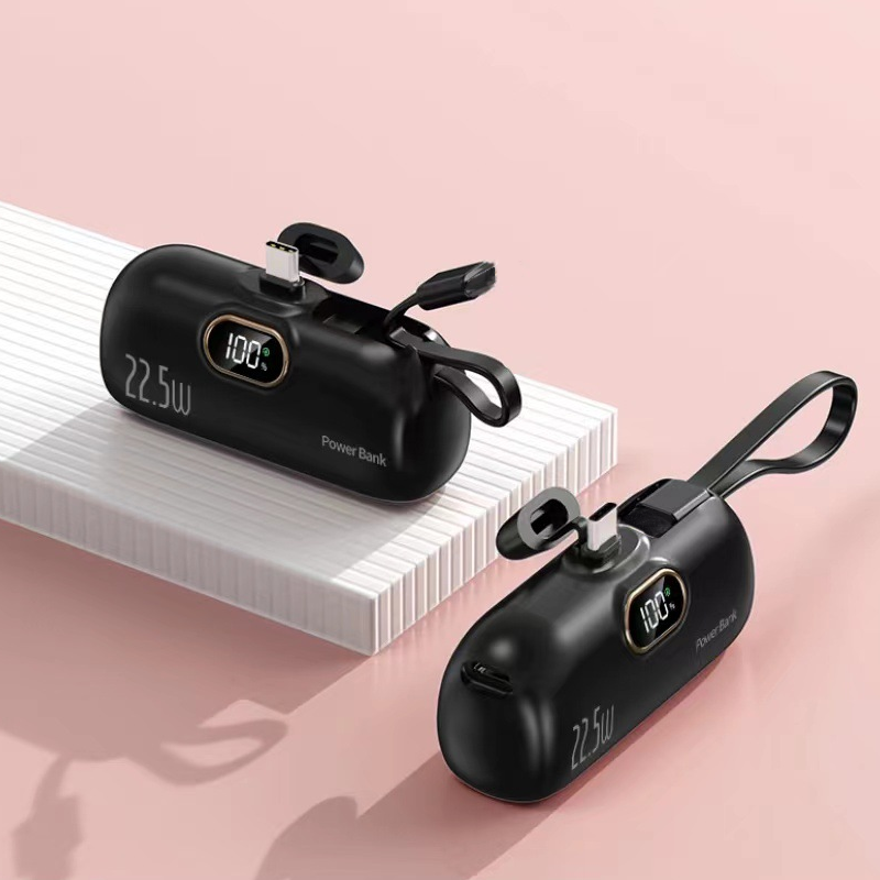 📱 Mini-Powerbank 5000mAh – Tragbar & Schnellladung – Kompakte Größe, ideal für Reisen, Alltag oder Notfälle – passt in jede Tasche 🔌✨