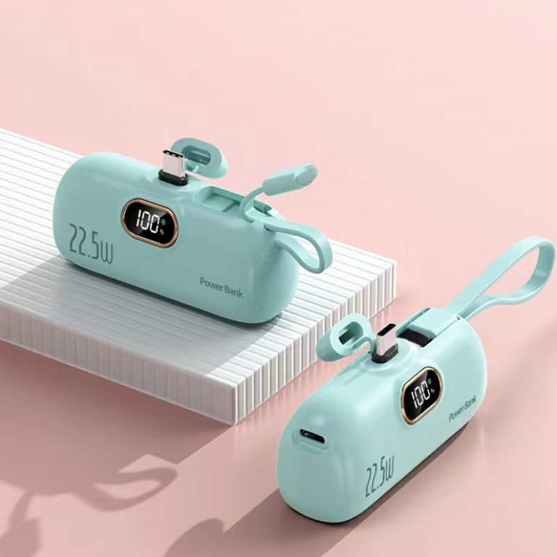 📱 Mini-Powerbank 5000mAh – Tragbar & Schnellladung – Kompakte Größe, ideal für Reisen, Alltag oder Notfälle – passt in jede Tasche 🔌✨