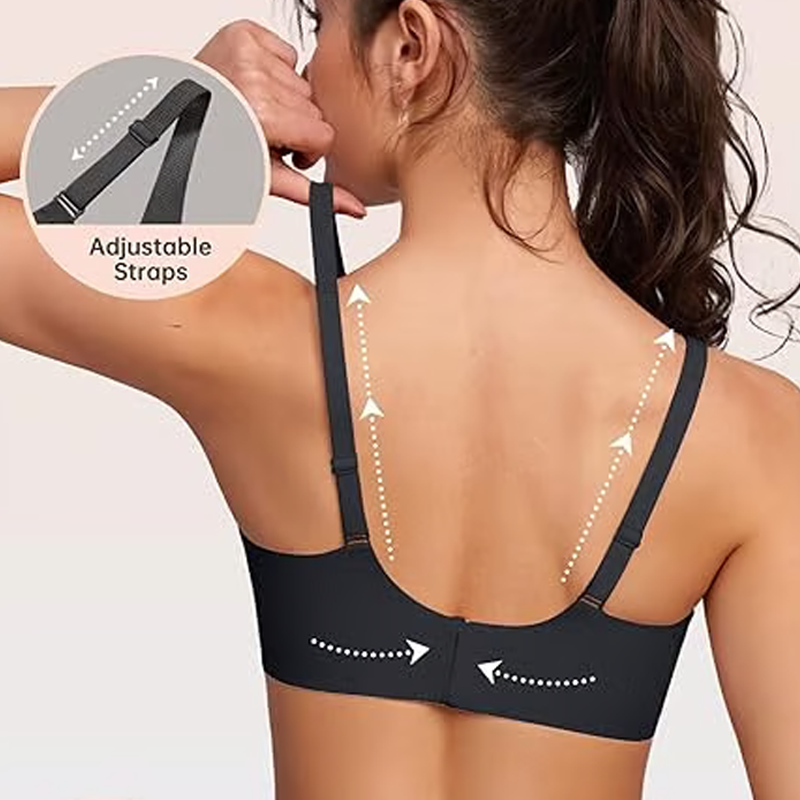 💕  – der ultra-bequeme, drahtlose Damen-BH: nahtlos, Tief-V & Push-Up