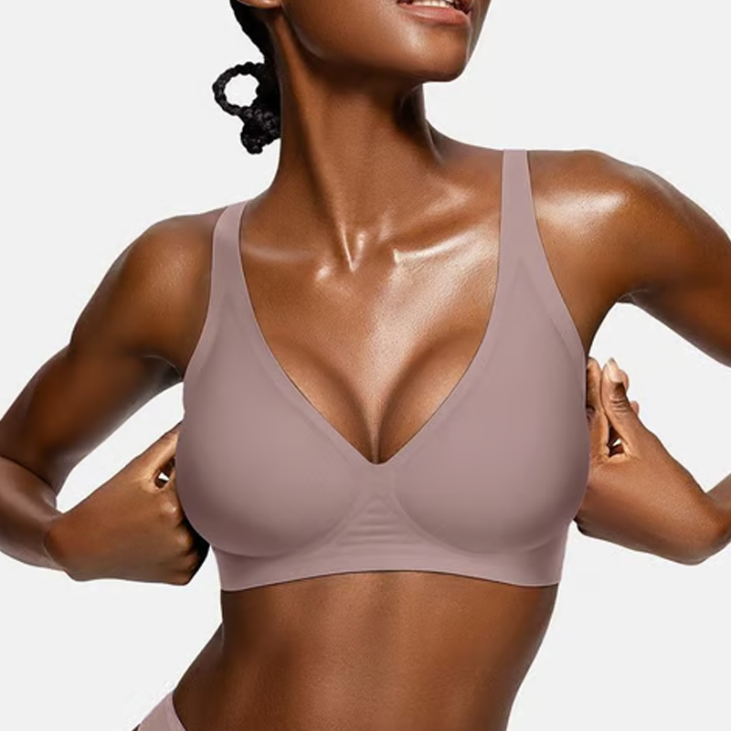 💕  – der ultra-bequeme, drahtlose Damen-BH: nahtlos, Tief-V & Push-Up