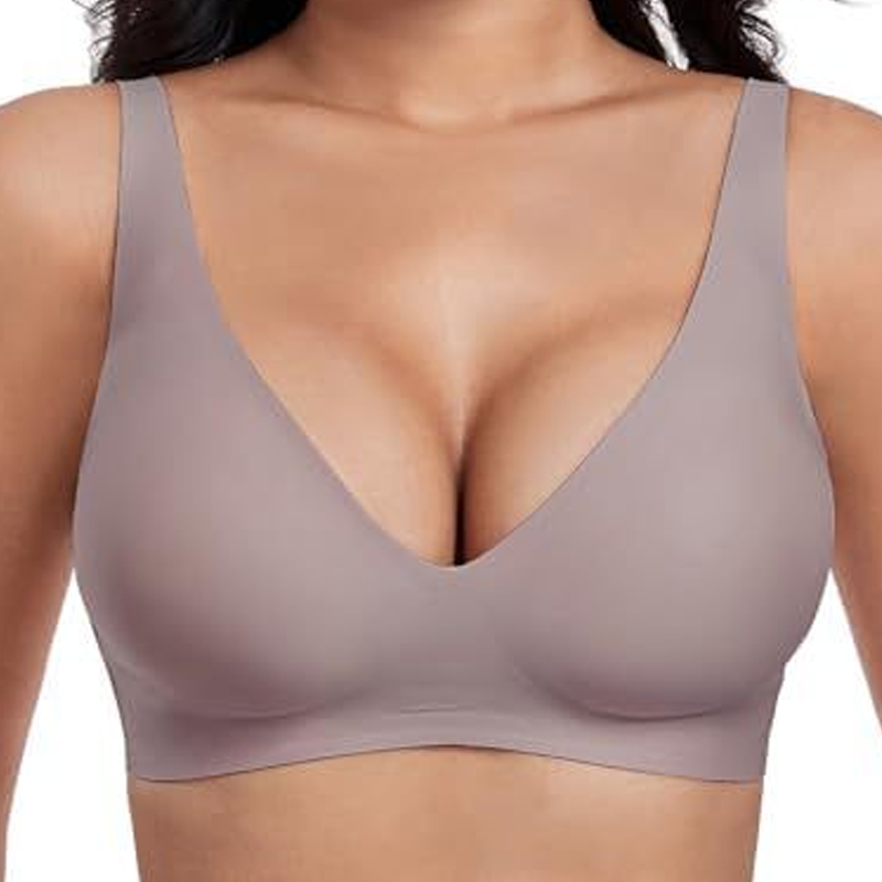 💕  – der ultra-bequeme, drahtlose Damen-BH: nahtlos, Tief-V & Push-Up