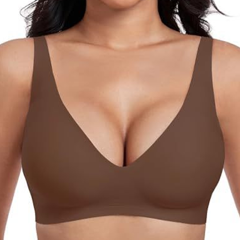 💕  – der ultra-bequeme, drahtlose Damen-BH: nahtlos, Tief-V & Push-Up