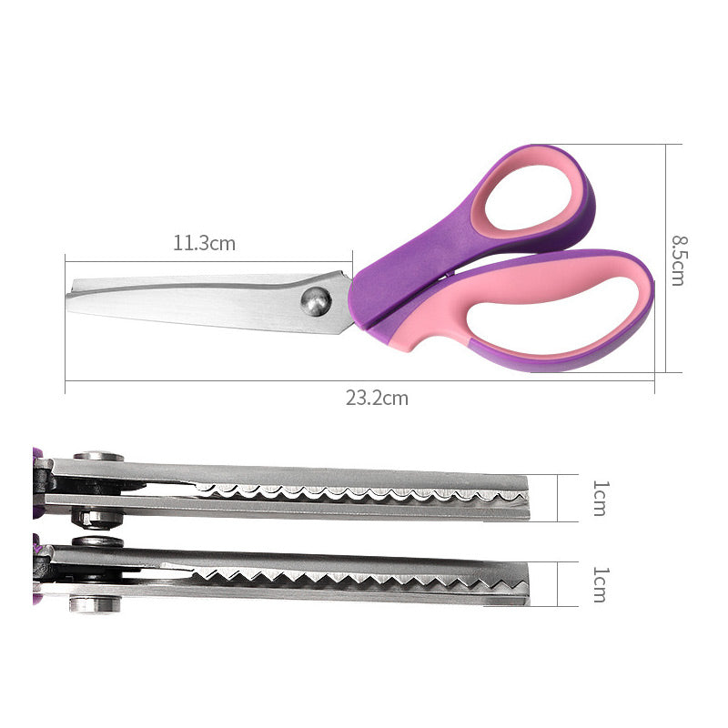 📢📢 50 % RABATT!! 🥳✨ Multifunktionale Zickzack-Schere, gezackte Schere ✂️🧵