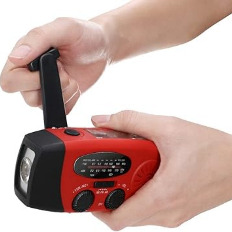 ⏳2026 Neue Ankünfte:：Zeitlich begrenztes Angebot⏳ Solar-Kurbelradio mit AM/FM-Empfang – 3-LED-Taschenlampe, USB-Notladefunktion und 600-mAh-Akku