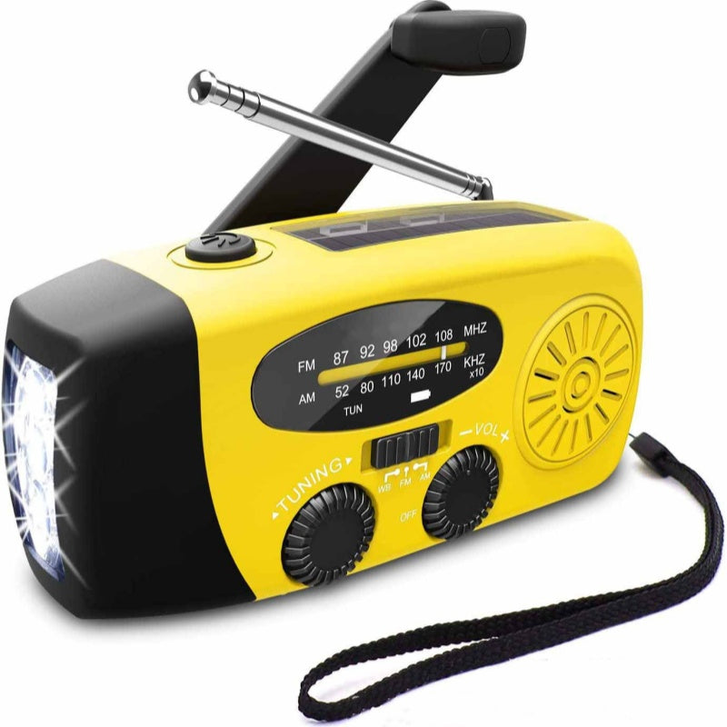 ⏳2026 Neue Ankünfte:：Zeitlich begrenztes Angebot⏳ Solar-Kurbelradio mit AM/FM-Empfang – 3-LED-Taschenlampe, USB-Notladefunktion und 600-mAh-Akku