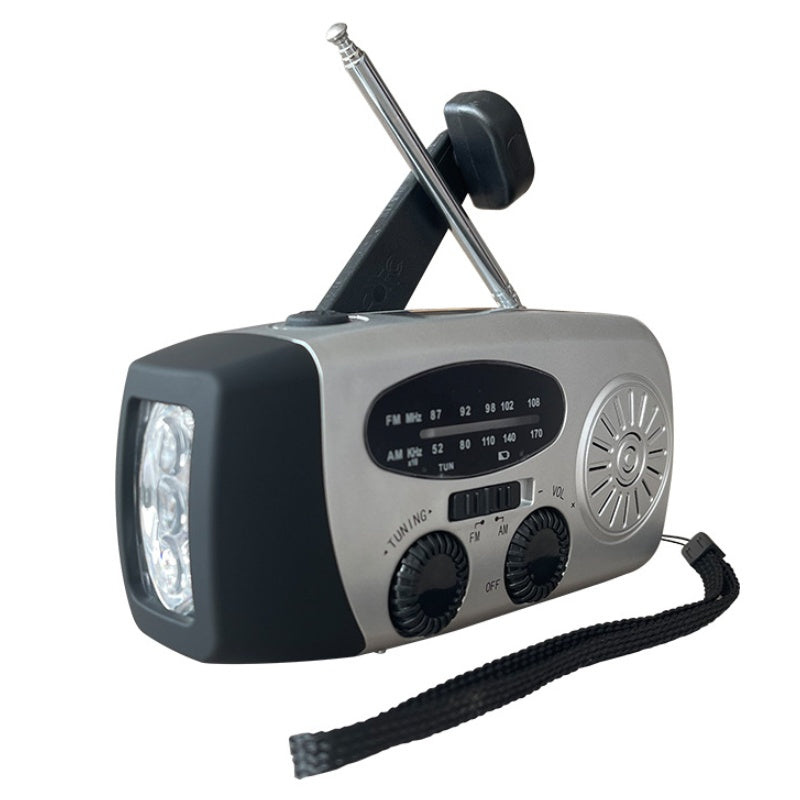 ⏳2026 Neue Ankünfte:：Zeitlich begrenztes Angebot⏳ Solar-Kurbelradio mit AM/FM-Empfang – 3-LED-Taschenlampe, USB-Notladefunktion und 600-mAh-Akku