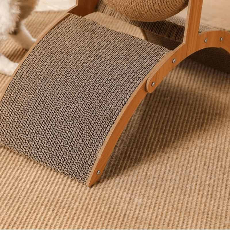 ⌛🎁50 % Rabatt für kurze Zeit!🐱🧶Natürlicher Sisal-Kratzball mit Kartonunterlage – Befriedigt den Kratztrieb, Schont Möbel & Für jede Katze 🎉