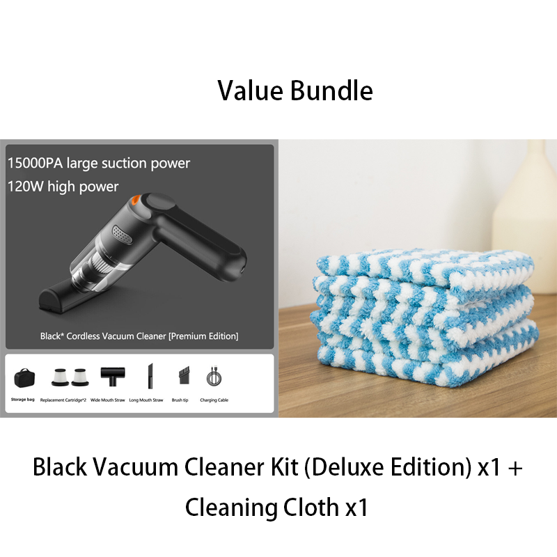 ⏳Zeitlich begrenztes Sonderangebot⏰ Kabelloser Handstaubsauger – 10000 Pa, 120 W, 400 g. 4000-mAh-Akku, 30 Min. Laufzeit. Waschbarer HEPA-Filter. Inkl. Bürste & Breitmauldüse. Weiß/Schwarz/Dunkelgrün ⚡