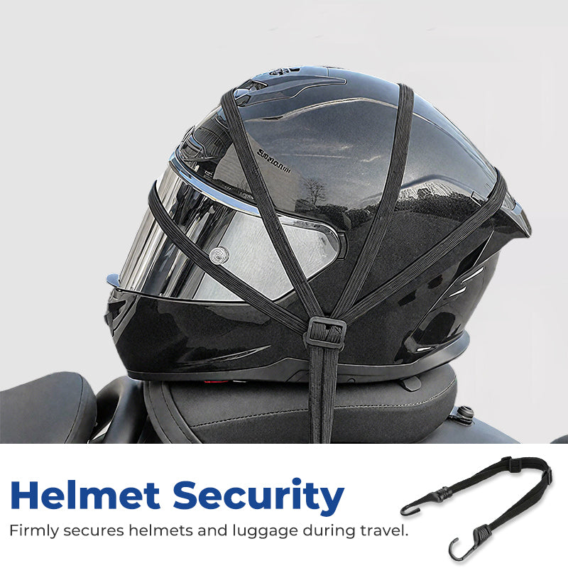 🔒 Helm sicher verstaut – nie wieder suchen! – Das elastische Netz mit 2 stabilen Haken – hält Helm & Zubehör fest am Bike – perfekt für jede Tour