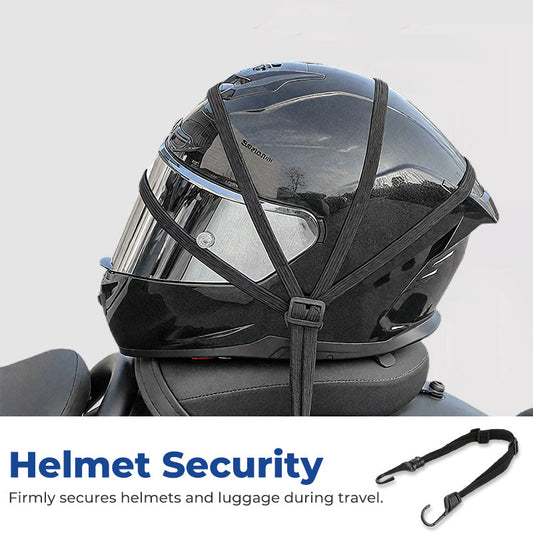 🔒 Helm sicher verstaut – nie wieder suchen! – Das elastische Netz mit 2 stabilen Haken – hält Helm & Zubehör fest am Bike – perfekt für jede Tour