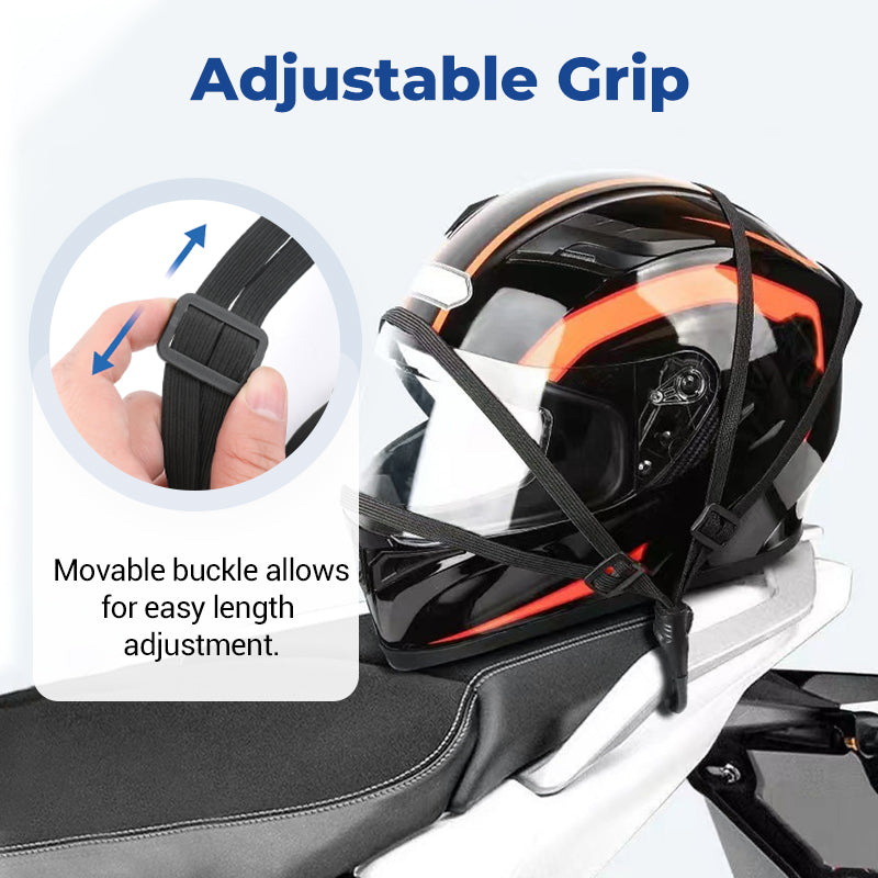 🔒 Helm sicher verstaut – nie wieder suchen! – Das elastische Netz mit 2 stabilen Haken – hält Helm & Zubehör fest am Bike – perfekt für jede Tour