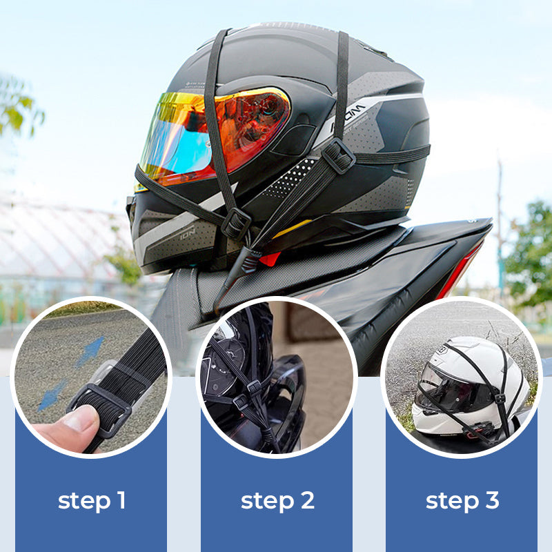 🔒 Helm sicher verstaut – nie wieder suchen! – Das elastische Netz mit 2 stabilen Haken – hält Helm & Zubehör fest am Bike – perfekt für jede Tour