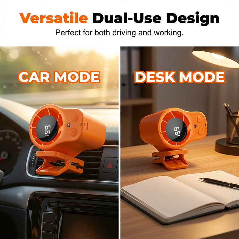Freihändiger Ventilator mit LED-Display