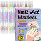 💅 Nageldesign-Pen mit 2-in-1 Spitze – Präzise Linien & Details – Ideal für zu Hause oder unterwegs – saubere, professionelle Nagelkunst ohne großen Aufwand ✨