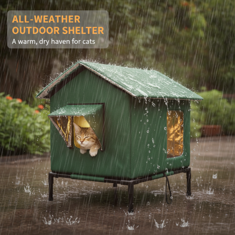 🐱 50% RABATT!🏠 Wasserdichtes Outdoor-Katzenhaus – erhöht, zerlegbar & klappbar – ideal für verwilderte Katzen, Garten & Balkon – wetterfest & flexibel🐾💤