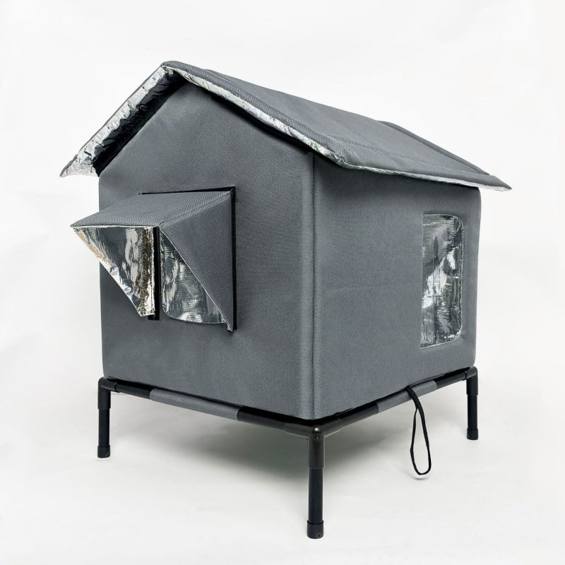 🐱 50% RABATT!🏠 Wasserdichtes Outdoor-Katzenhaus – erhöht, zerlegbar & klappbar – ideal für verwilderte Katzen, Garten & Balkon – wetterfest & flexibel🐾💤