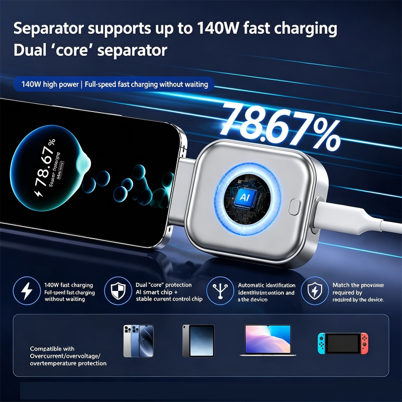 😫 Bekymret for batterihelsen når du lader over natten? 🔋 Denne adapteren kobler automatisk fra når batteriet er fullt – trygg og smart! ⚡