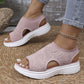 🏖️ Sommer-Sale 50% Rabatt 🏝️👡Damen Strick-Plateausandalen ✨Atmungsaktive bequeme Sommersandalen mit weicher Sohle für Stadt & Spaziergänge