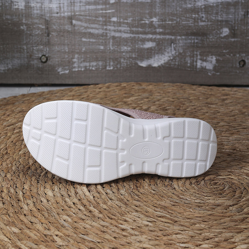 🏖️ Sommer-Sale 50% Rabatt 🏝️👡Damen Strick-Plateausandalen ✨Atmungsaktive bequeme Sommersandalen mit weicher Sohle für Stadt & Spaziergänge