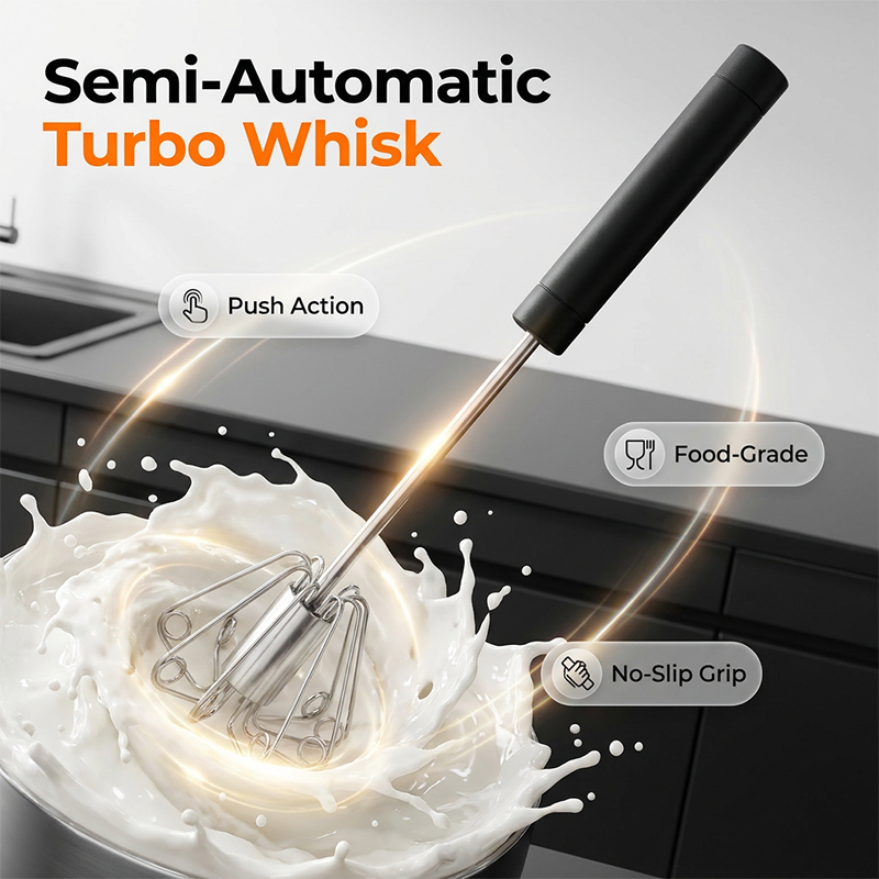 🔥Letzter Tag: 60% Rabatt!⏰🥳💞 Über 50.000 Stück verkauft!⚡🎂🥚Halbautomatischer Turbo-Schneebesen🍳🎁