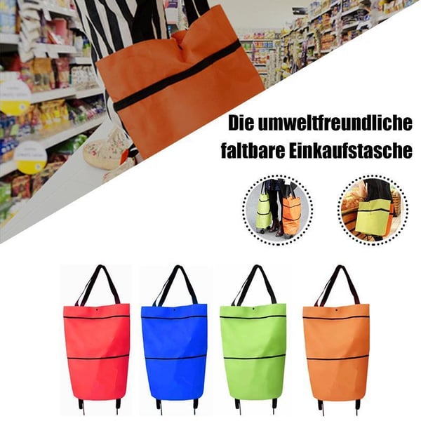 2-in-1 faltbarer Einkaufswagen