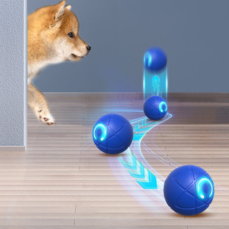 🐾 INTELLIGENTER HAUSTIERBALL MIT AUTOMATISCH SPRINGENDER FUNKTION UND FERNBEDIENUNG — 3 interaktive Modi | Kauresistentes E-TPU | USB-C aufladbar 🎾