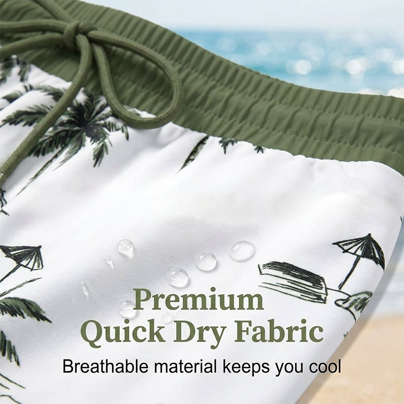 🌊 50 % RABATT FÜR BEGRENZTE ZEIT! 👙 Plus Size 3-teiliges Badeset – Tankini Top, Neckholder Bikini & Palmenprint Badeshorts, figurfreundlich für Strand & Pool