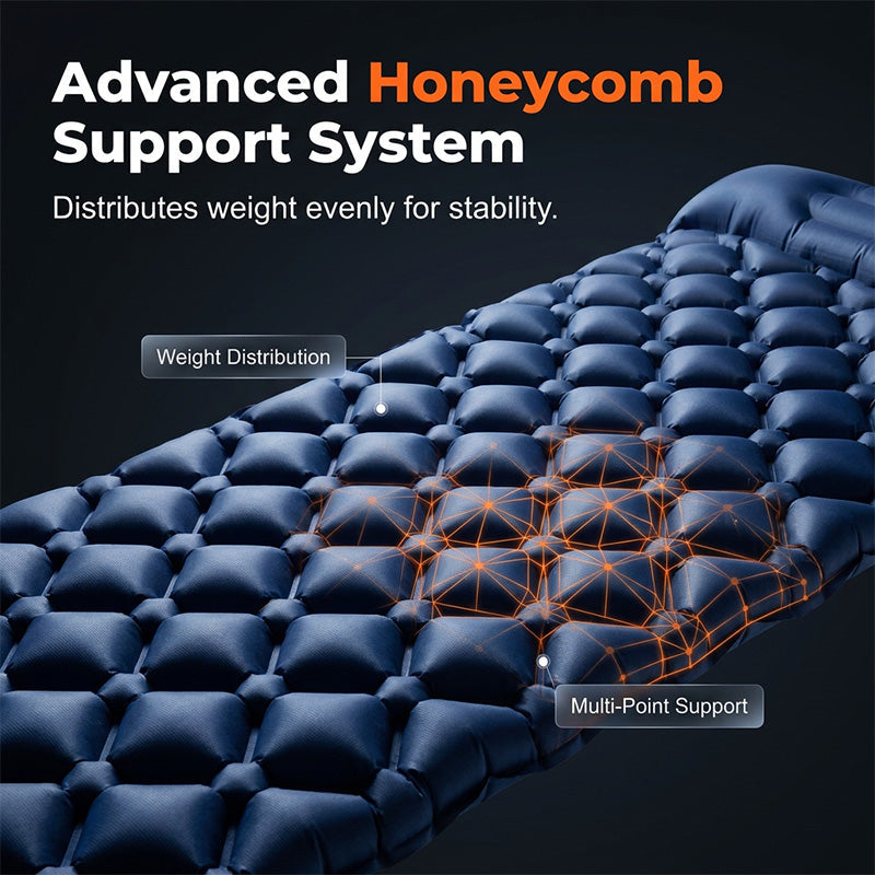 🛍️ 50 % Rabatt – Komfortable Camping-Luftmatratze mit manueller Pumpe – leicht, isolierend & vielseitig für Zelt & Wohnmobil 🏕️
