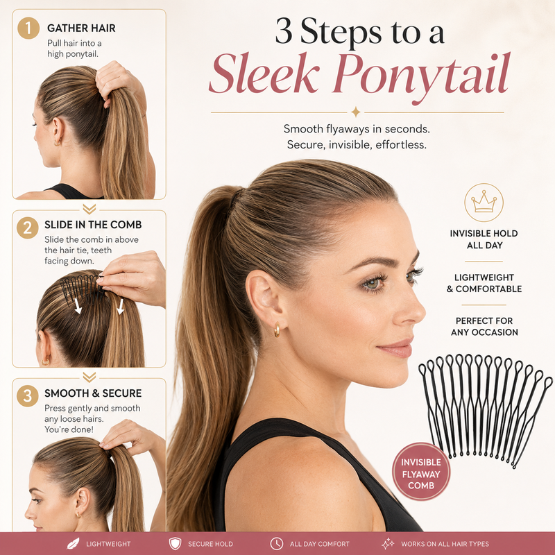 Flexibler Kamm „Invisible Grip“ für widerspenstiges Haar