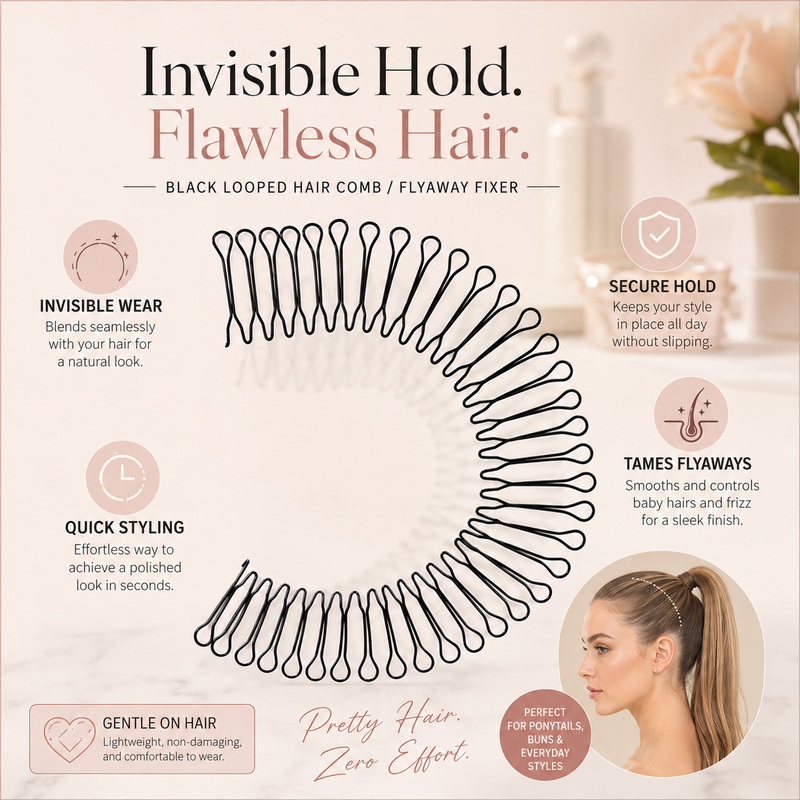 Flexibler Kamm „Invisible Grip“ für widerspenstiges Haar