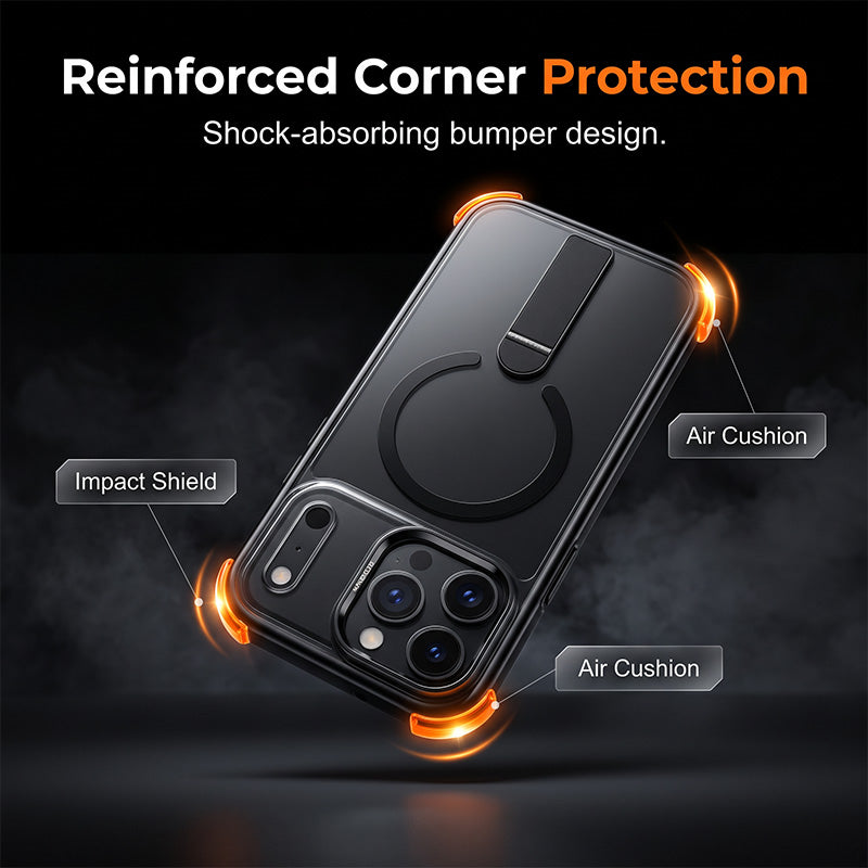 📱 50% Rabatt! 🎀 Multifunktionale Smartphone-Hülle mit Handgelenkriemen – TPU – Eingebaute Ständerfunktion & verstellbarer 8 mm Handgelenkriemen – Kompatibel mit iPhone 14/15/16/17 Pro/Max