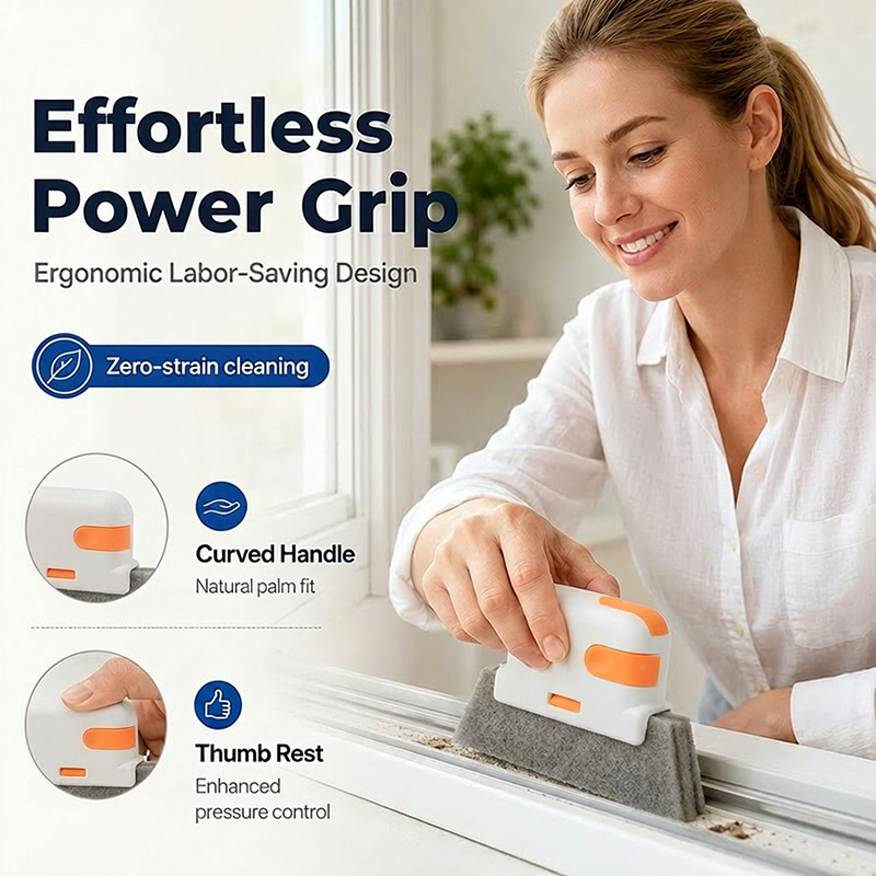 🥳 HOT SALE 2026! 🧽🏠✨ Window track cleaning tool – removes dirt from crevices, gaps, and corners!