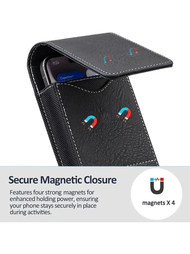 ⚡ Großer Rabatt | Gürteltasche für Smartphones 📱 Mehrfach-Tasche aus Leder mit Kartenfach